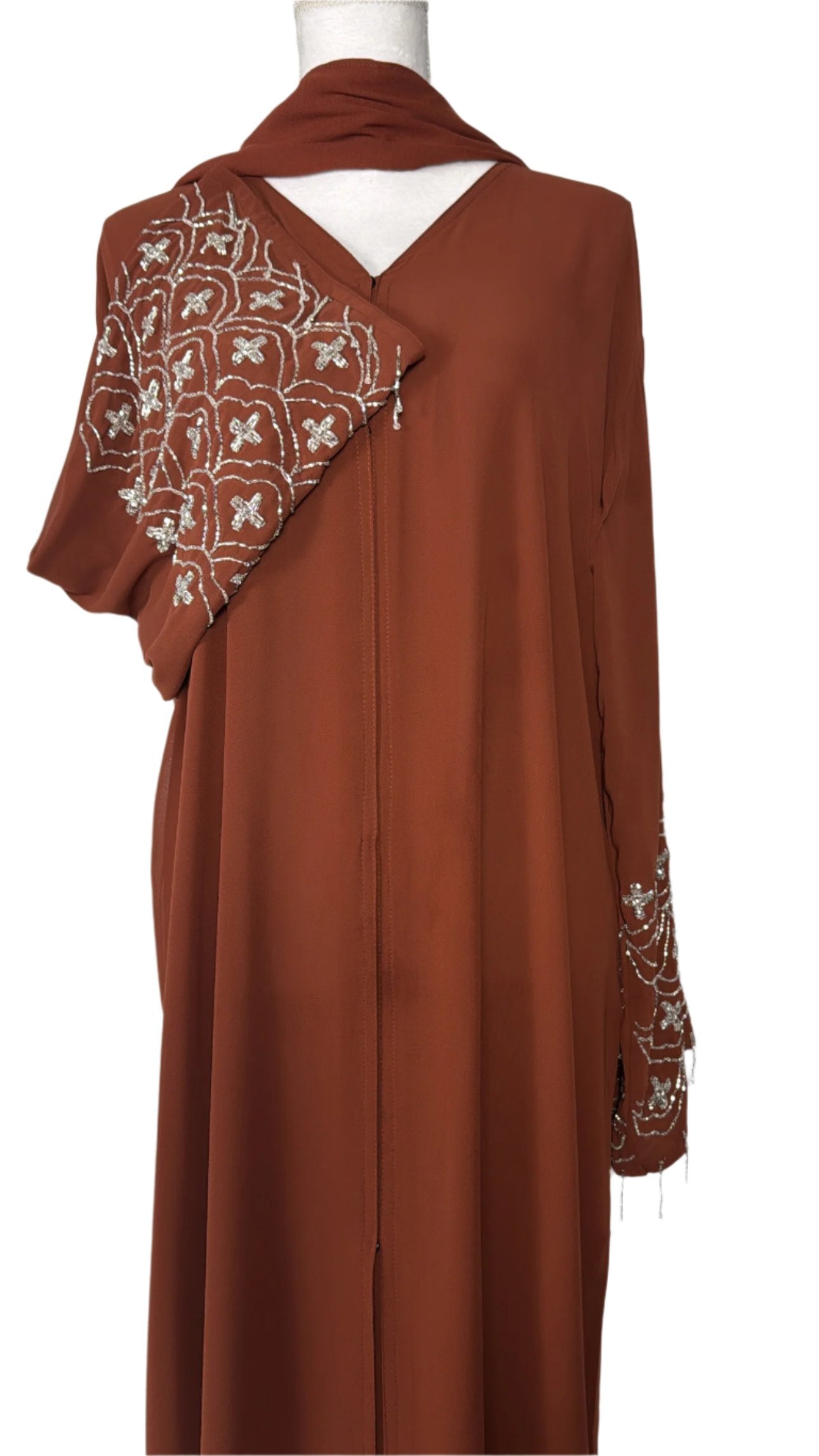 DEEP ORANGE - Abaya & Hijab set