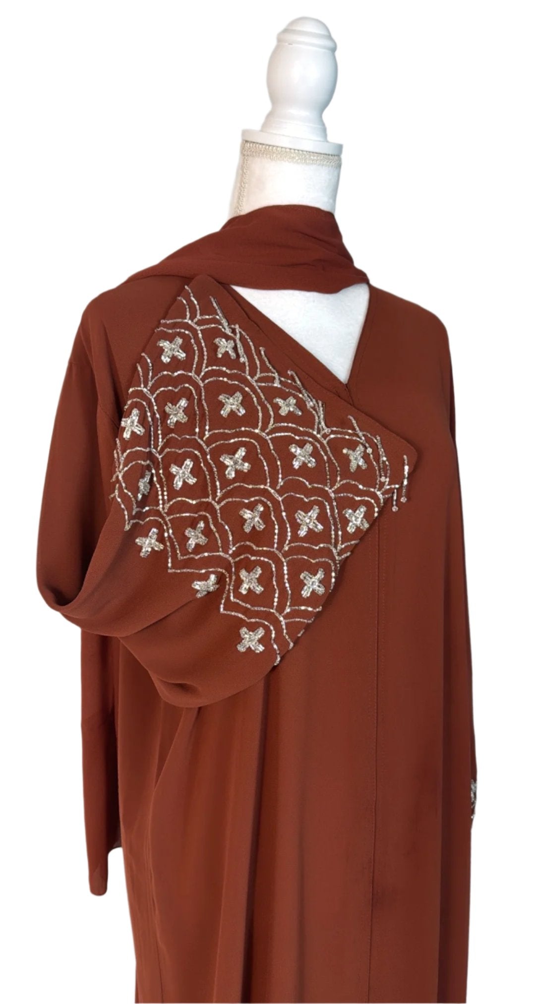 DEEP ORANGE - Abaya & Hijab set