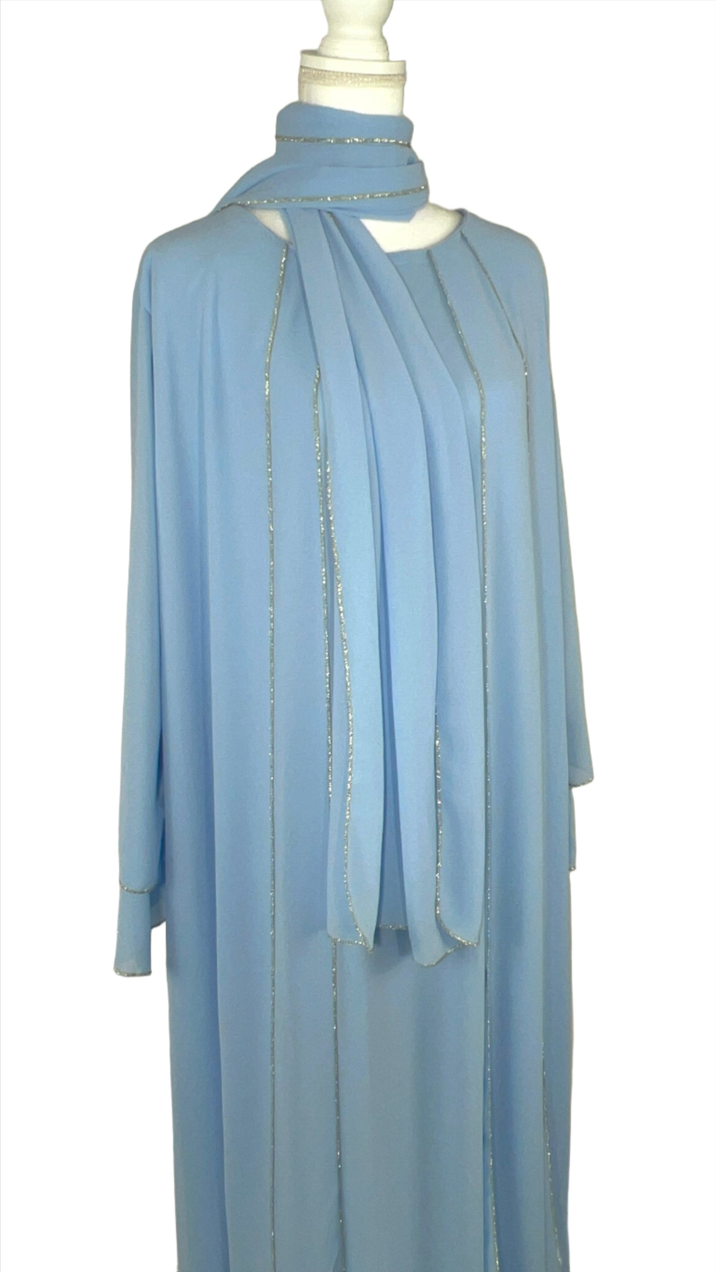 Sky Blue - Abaya & Hijab set
